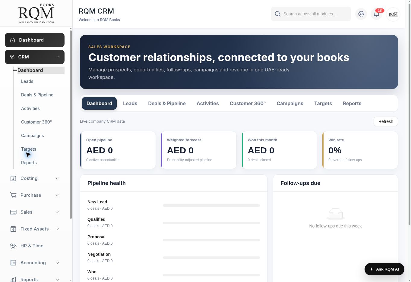 RQM Books CRM